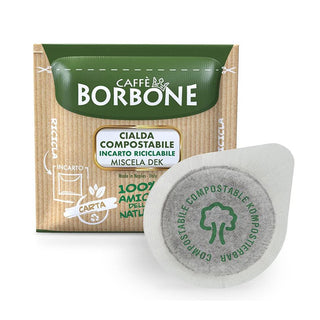 Caffè Borbone 150 Cialde Ese 44 mm Dek Borbone, Cialda Compostabile, Incarto Riciclabile