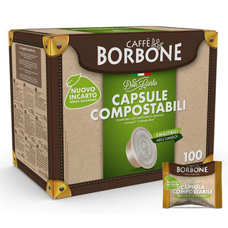 Caffè Borbone 100 capsule Borbone Oro Don Carlo Compostabili, Compatibili con Lavazza a Modo Mio