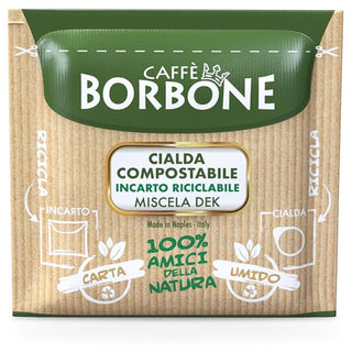 Caffè Borbone 150 Cialde Ese 44 mm Dek Borbone, Cialda Compostabile, Incarto Riciclabile