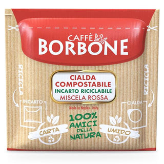 Caffè Borbone 150 Cialde Ese 44 mm Rosse Borbone, Cialda Compostabile, Incarto Riciclabile