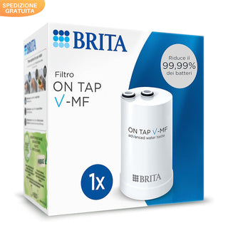 BRITA Filtro Per Sistema On Tap V-MF, Filtro Per Ridurre Cloro, Microplastiche, Batteri e Metalli Pesanti