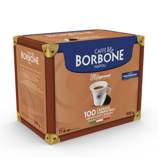 Caffè Borbone 100 Capsule Caffè Miscela LIGHT miscela 50% Blu, 50% Dek, Compatibili NESPRESSO