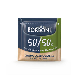 Caffè Borbone 150 Cialde Ese 44 mm Light Miscela 50% Blu, 50% Dek, Borbone Cialda Compostabile, Incarto Riciclabile