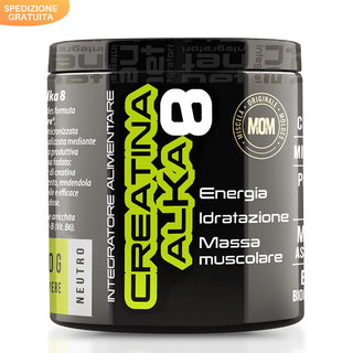 NET Integratori CREATINA ALKA 8 Creatina Monoidrata Micronizzata Clonapure,  Pre E Post Workout, Rapida Produzione Energetica, Contrasta la Fatica e Massimizza la Crescita Muscolare