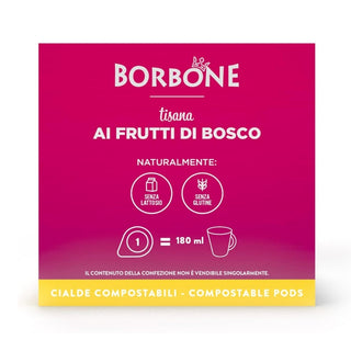 Caffè Borbone Tisana Ai Frutti di Bosco 72 Cialde Compostabili (4 Astucci da 18 Cialde)