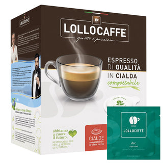 Lollo Caffè Box 150 Cialde Caffè ESE System 44 mm, Miscela DECAFFEINATO