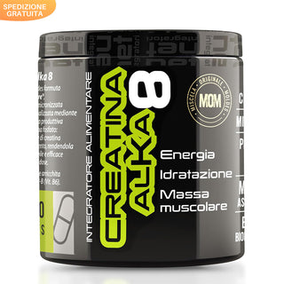 NET Integratori CREATINA ALKA 8 Creatina Monoidrata Micronizzata Clonapure,  Pre E Post Workout, Rapida Produzione Energetica, Contrasta la Fatica e Massimizza la Crescita Muscolare