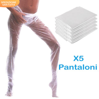 Pantaloni Per Fanghi, Bendaggi Anticellulite e Pressoterapia. Pantaloni In Cartene, 5 Pezzi, Taglia Unica. Per Trattamenti Anticellulite, Drenanti, Gambe.