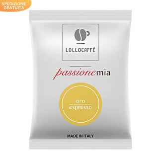 Lollo Caffè Box 100 Capsule Compatibili Macchine LAVAZZA A MODO MIO, Miscela ORO