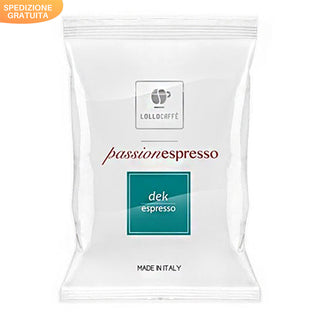 Lollo Caffè Box 100 Capsule Compatibili Macchine NESPRESSO, Miscela DECAFFEINATO