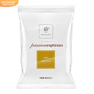 Lollo Caffè Box 100 Capsule Compatibili Macchine NESPRESSO, Miscela ORO