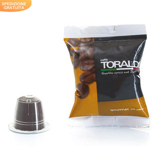 Caffè Toraldo 100 Capsule Miscela Gourmet 100% Arabica Compatibili NESPRESSO