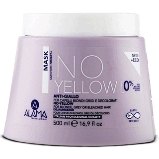 Alama Professional, Maschera Per Capelli Antigiallo, Per Capelli Biondi, Grigi e Decolorati, 500 ml