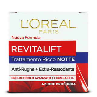 L'Oreal Paris Revitalift, Crema Trattamento Ricco NOTTE, Antirughe e Rassodante. Azione Profonda, 50 ml