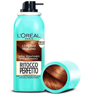 L'Oreal Paris, Ritocco Perfetto, Spray Istantaneo, Capelli Castani Mogano. Dura Fino Al Prossimo Shampoo, 75 ml