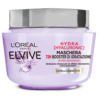 L' Oreal Paris- Elvive Hydra Hyaluronic, Maschera Per Capeli Disidratati, 72H Booster D'Idratazione, 300 ml