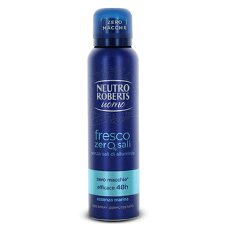 Neutro Roberts Uomo, Deodorante Spray Fresco, Zero Macchie. Efficace 48H, Essenza Marina, 150 ml