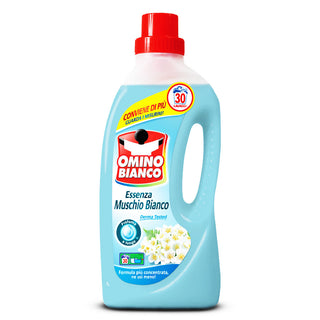 Omino Bianco Essenza Muschio Bianco, Detersivo Lavatrice Liquido, Profuma a Lungo. Formato 30 Lavaggi, 1.500 ml