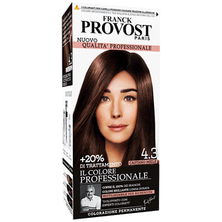 Frank Provost, Trattamento Tinta Colorazione Capelli Professionale, Copre il 100% Dei Capelli Bianchi, Castano Miele 4.3