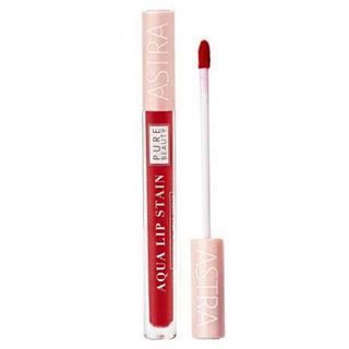 ASTRA Pure Beauty Aqua Lip Stain, Tinta Labbra Naturale, Formula Ricca di Attivi Vegetali