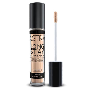 Astra Long Stay Concealer, 02 Nude, Correttore Lunga Tenuta, Tonalità Media della Pelle. 4,5 ml