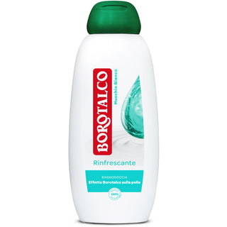 BOROTALCO Bagnoschiuma, Bagnodoccia Corpo, Detergente Fraganza Muschio Bianco, Effetto Rinfrescante, Rispetta il PH Naturale della Pelle, Flacone da 450 ML