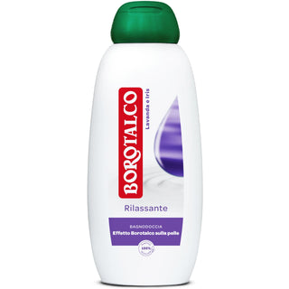 BOROTALCO Bagnoschiuma, Bagnodoccia Corpo, Detergente Fraganza Lavanda e Iris, Effetto Rilassante, Rispetta il PH Naturale della Pelle, Flacone da 450 ML