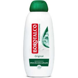 BOROTALCO, Bagnoschiuma, Bagnodoccia Corpo, Detergente Fraganza Originale Profumo di Borotalco, Rispetta il PH Naturale della Pelle, Flacone da 450 ML