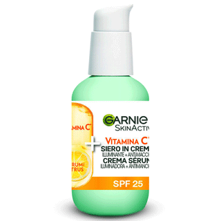 Garnier Skin Active, Siero Viso in Crema Antimacchie, Con Vitamina C, Toglie le Macchie Scure sulla Pelle, SPF25, 50 ml