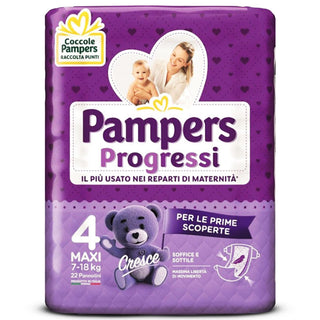 Pampers Progressi Pannolini Taglia 4, 7-18 Kg. Confezione 22 Pannolini