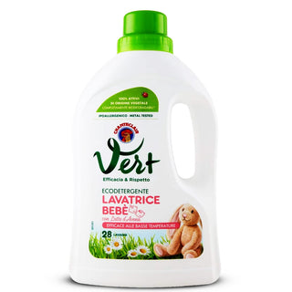 Vert Chanteclair Ecodetergente Lavatrice Bebè con Latte D'Avena, Ipoallergenico, Flacone 28 Lavaggi, 1.428 ml